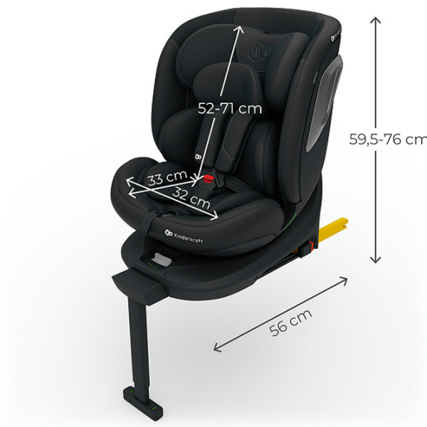 Scaun auto KinderKraft I-360 2 PLUS i-Size KCI36002BLKPL00 Black 0 luni - 12 ani, 36 kg photo 7