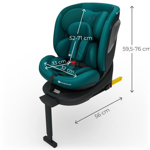 Scaun auto KinderKraft I-360 2 PLUS i-Size KCI36002GREPL00 Green 0 luni - 12 ani, 36 kg photo 6