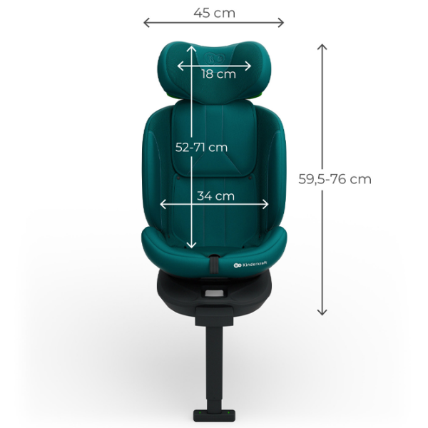 Scaun auto KinderKraft I-360 2 PLUS i-Size KCI36002GREPL00 Green 0 luni - 12 ani, 36 kg photo 7