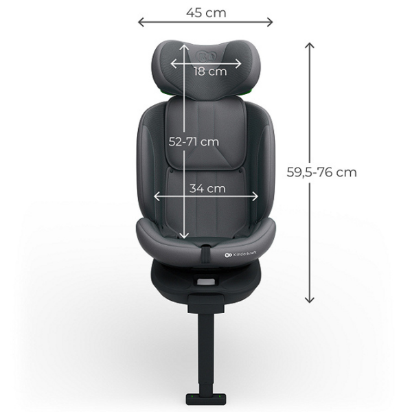 Scaun auto KinderKraft I-360 2 PLUS i-Size KCI36002GRYPL00 Gray 0 luni - 12 ani, 36 kg photo 6
