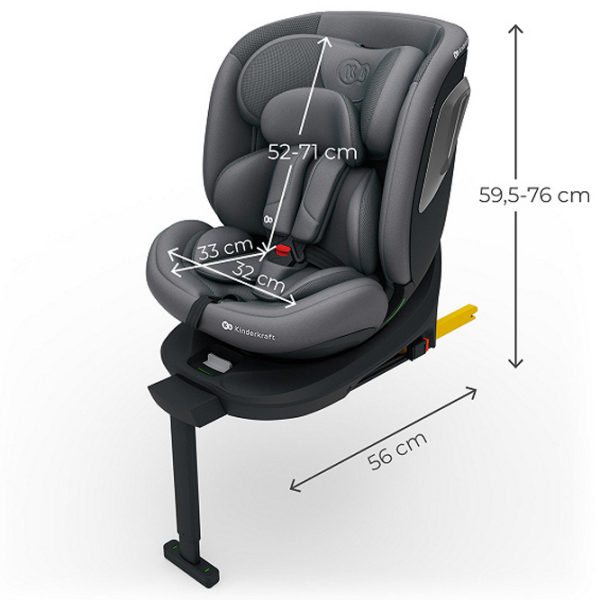 Scaun auto KinderKraft I-360 2 PLUS i-Size KCI36002GRYPL00 Gray 0 luni - 12 ani, 36 kg photo 7