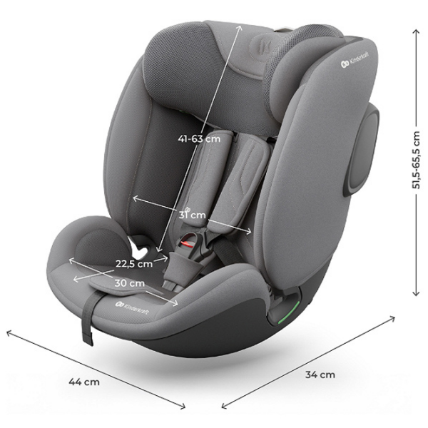 Scaun auto KinderKraft ENDURA SAFE KCIFEN00GRY0000 Gray 3 luni - 12 ani, 36 kg photo 11