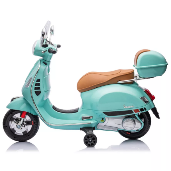 Motocicletă pentru copii Chipolino Vespa GTS Super Teal 3+ | 30 kg | 3 km/h photo 3