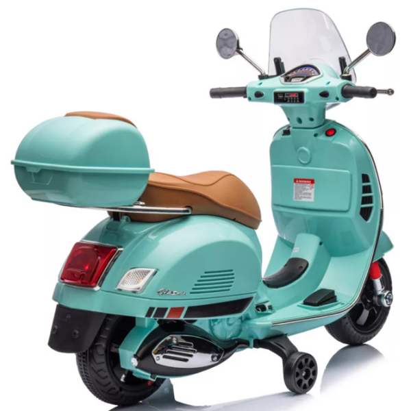 Motocicletă pentru copii Chipolino Vespa GTS Super Teal 3+ | 30 kg | 3 km/h photo 5