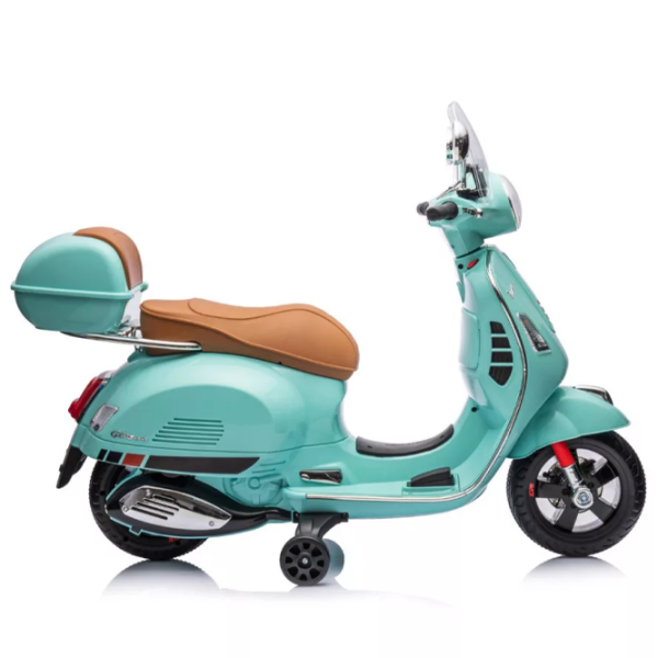Motocicletă pentru copii Chipolino Vespa GTS Super Teal 3+ | 30 kg | 3 km/h photo 6