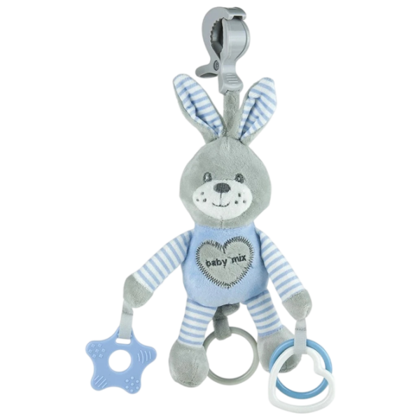 Jucărie moale Baby Mix Baby Mix Rabbit STK-19445 BR Blue 0+