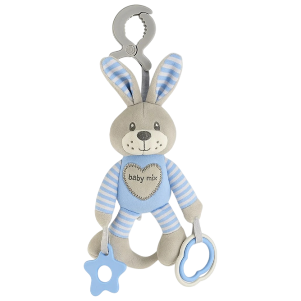 Jucărie moale Baby Mix Rabbit STK-19393 BR Blue 0+