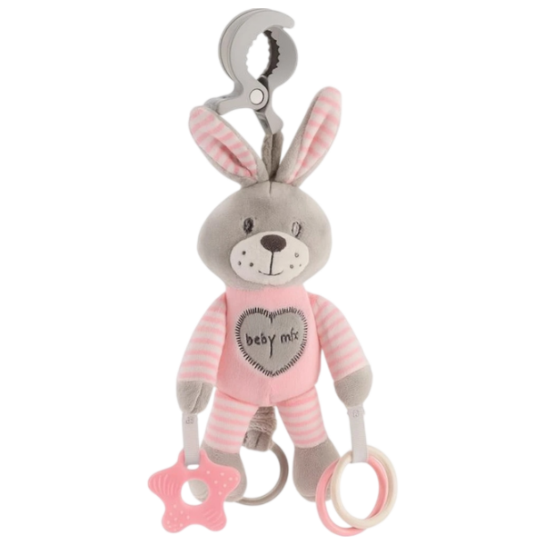 Jucărie moale Baby Mix Baby Mix Rabbit STK-19445 PR Pink 0+