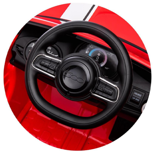 Электромобиль Fiat 500 Chipolino ELKFIAT23RE Красный 3+ | 30 кг | 3.2 км/ч photo 9