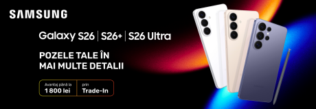 Trade-In pentru seria Galaxy S26. Prinde cea mai bună ofertă de schimb!