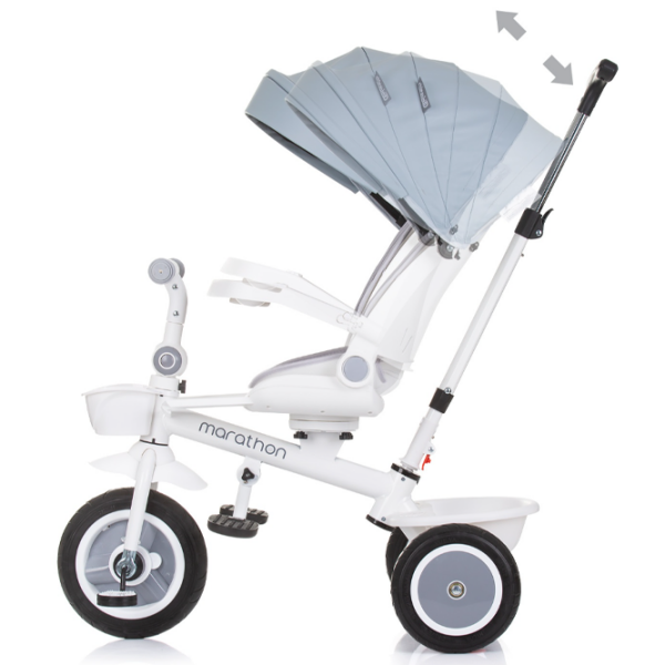 Triciclu Chipolino Marathon Gray  Metal / Pentru copii photo 5