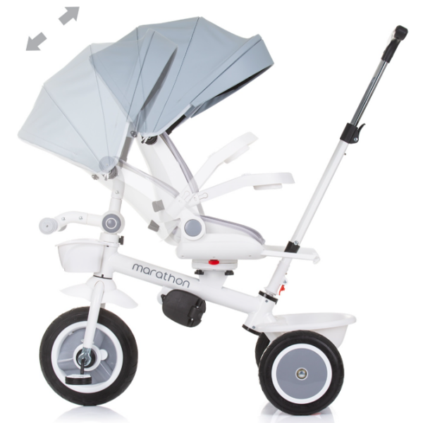 Triciclu Chipolino Marathon Gray  Metal / Pentru copii photo 8