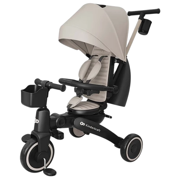 Bicicletă fără pedale KinderKraft JAZZ 3 8" Beige Black Metal / Pentru copii photo 1