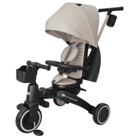 Bicicletă fără pedale KinderKraft JAZZ 3 8" Beige Black Metal / Pentru copii