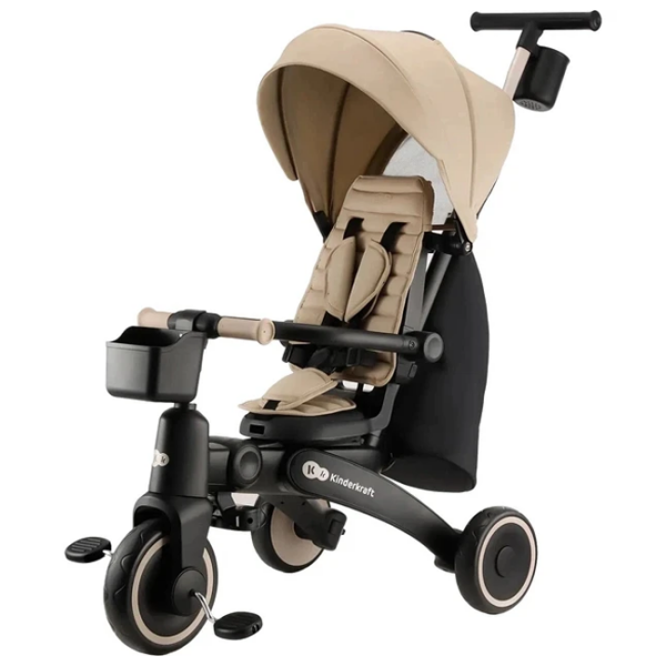 Bicicletă fără pedale KinderKraft JAZZ 3 8" Beige Black Metal / Pentru copii photo 5