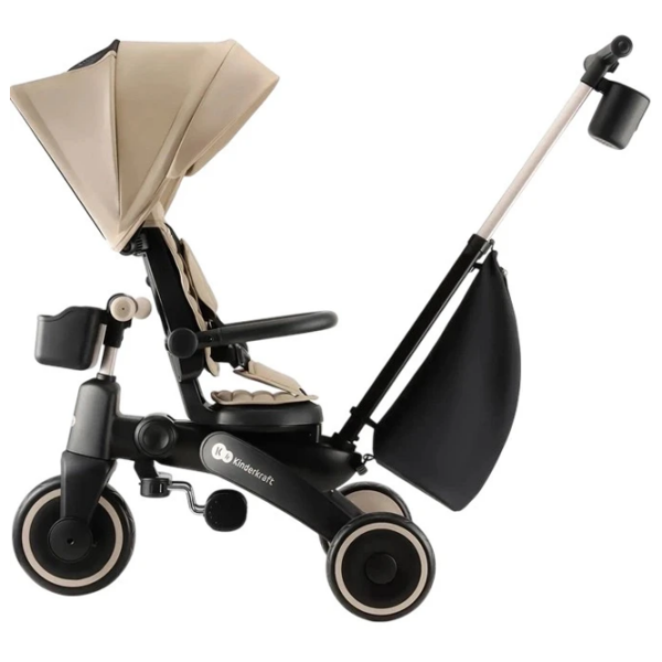 Bicicletă fără pedale KinderKraft JAZZ 3 8" Beige Black Metal / Pentru copii photo 7