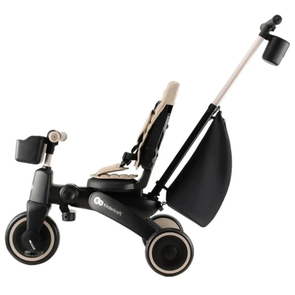 Bicicletă fără pedale KinderKraft JAZZ 3 8" Beige Black Metal / Pentru copii photo 8