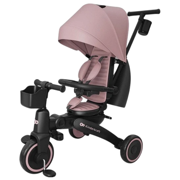 Bicicletă fără pedale KinderKraft JAZZ 3 8" Pink Black Metal / Pentru copii photo 1
