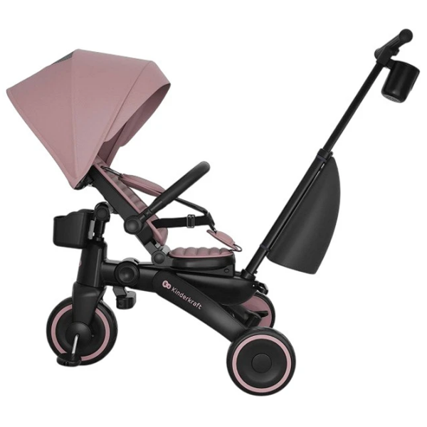 Bicicletă fără pedale KinderKraft JAZZ 3 8" Pink Black Metal / Pentru copii photo 3
