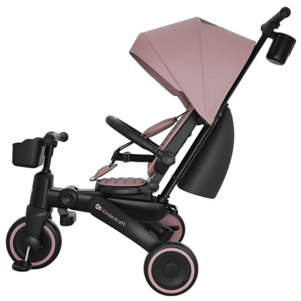 Bicicletă fără pedale KinderKraft JAZZ 3 8" Pink Black Metal / Pentru copii photo 4