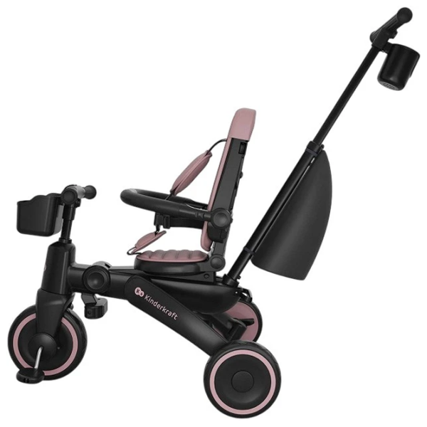 Bicicletă fără pedale KinderKraft JAZZ 3 8" Pink Black Metal / Pentru copii photo 5