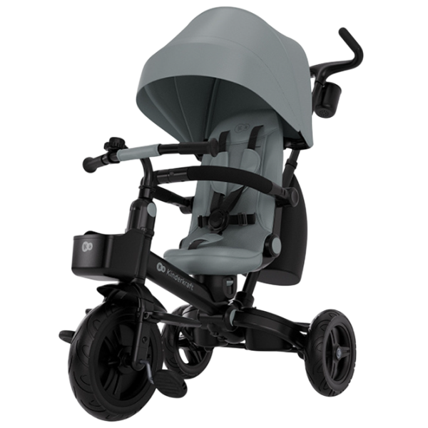 Triciclu KinderKraft AVEO 2 PLUS Gray  Metal / Pentru copii photo 1