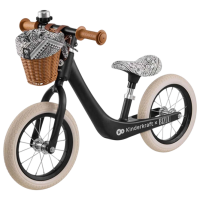 Bicicletă fără pedale KinderKraft RAPID 2 BIZUU 12" Black White Oțel / Pentru copii