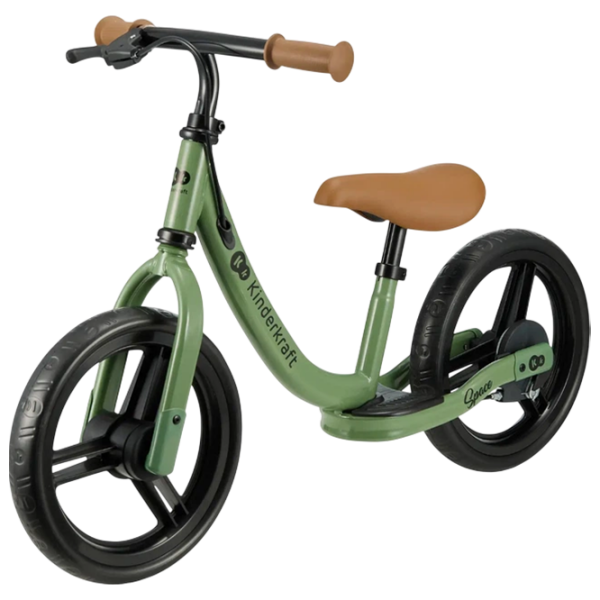 Bicicletă fără pedale KinderKraft Space 12" Green Light Oțel / Pentru copii photo 1