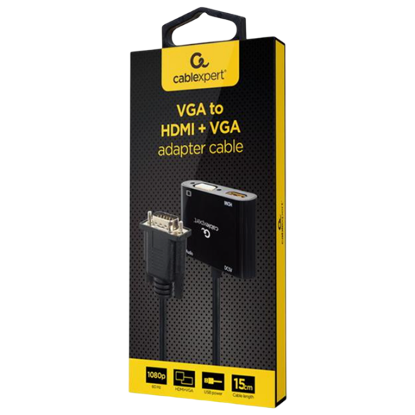 Кабель видео Cablexpert A-VGA-HDMI-02 VGA / HDMI Черный  photo 4