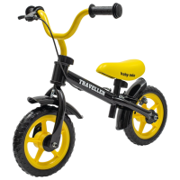 Bicicletă fără pedale Baby Mix Traveller 12" Black Yellow Oțel / Pentru copii