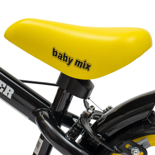 Bicicletă fără pedale Baby Mix Traveller 12" Black Yellow Oțel / Pentru copii photo 3