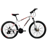 Bicicletă Frike TY-MTB 29" 20" White Red Oțel / Pentru adulți
