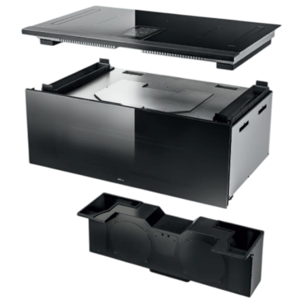 Plită încorporabilă cu inducție Elica Lhov Combisteam Bl/A/90 Black Sticlă călită, 13000 W photo 2