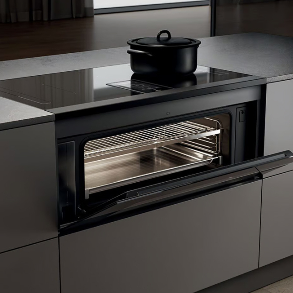 Plită încorporabilă cu inducție Elica Lhov Combisteam Bl/A/90 Black Sticlă călită, 13000 W photo 6