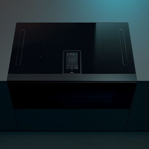 Plită încorporabilă cu inducție Elica Lhov Combisteam Bl/A/90 Black Sticlă călită, 13000 W photo 9