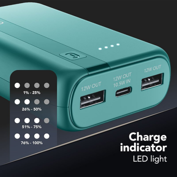 Power Bank 10000 mAh Cellularline Essential (12 W) Blue  photo 5
