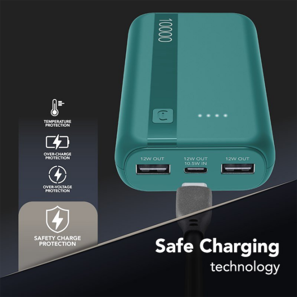 Power Bank 10000 mAh Cellularline Essential (12 W) Blue  photo 6