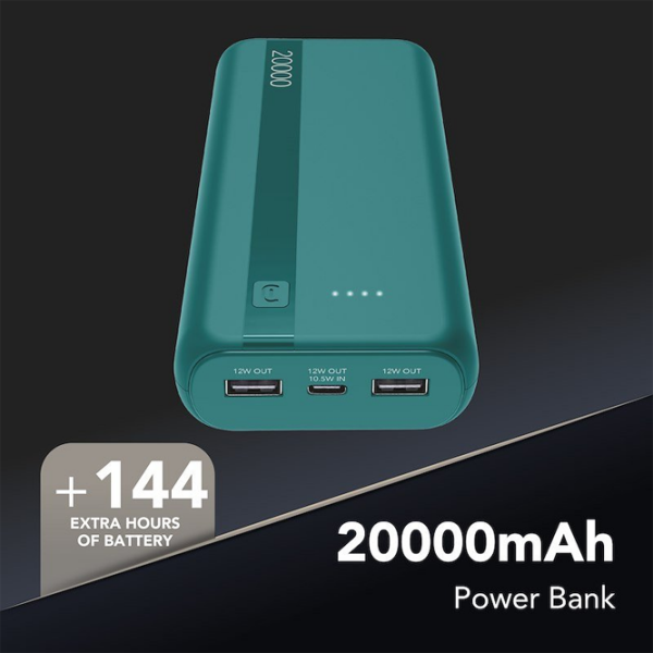 Power Bank 20000 mAh Cellularline Essential (12 W) Blue  photo 2