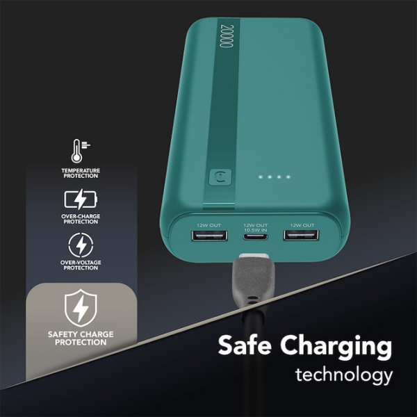 Power Bank 20000 mAh Cellularline Essential (12 W) Blue  photo 5