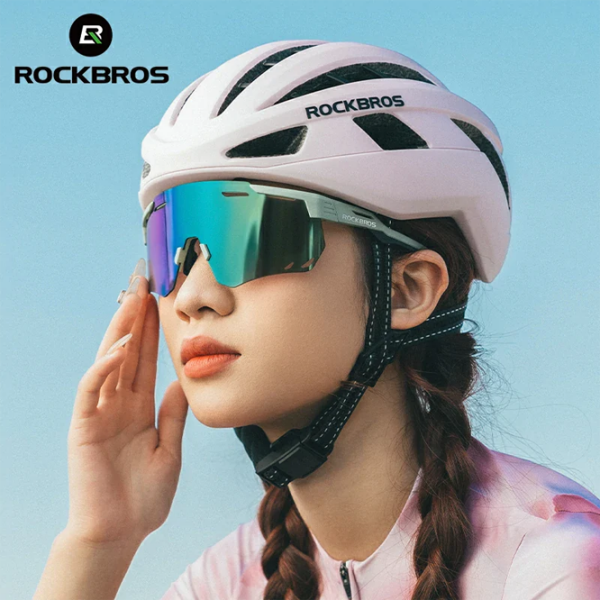 Ochelari de soare Rockbros SP323 Classic Sports Cycling Photochromic Purple Pink Photochromic Purple Pink photo 3