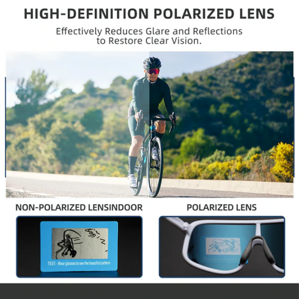 Ochelari de soare Rockbros Polarized Photochromic Cycling Bright Transparent White Blue Bright Transparent White Blue photo 6