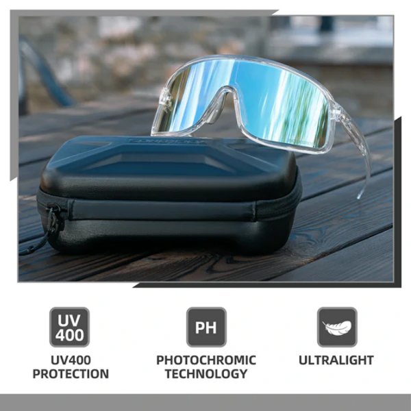 Ochelari de soare Rockbros Polarized Photochromic Cycling Sand Gray Black Sand Gray Black photo 2