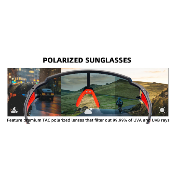 Ochelari de soare Rockbros Polarized Youth Kids UV400 Cycling Sports Blue White Blue White photo 2