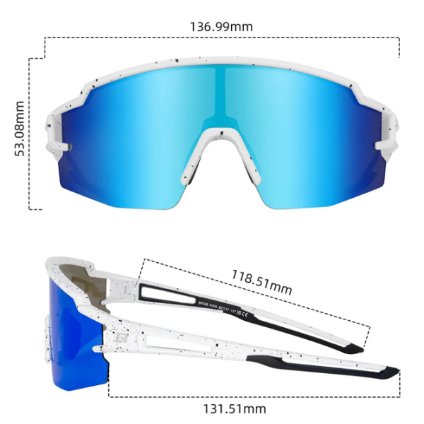 Ochelari de soare Rockbros Polarized Youth Kids UV400 Cycling Sports Blue White Blue White photo 5