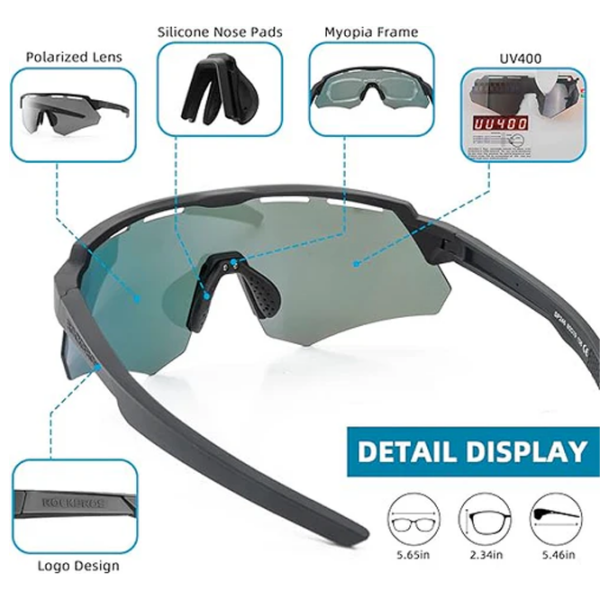 Ochelari de soare Rockbros Polarized Cycling Glasses Blue Multicolor Blue Multicolor photo 6