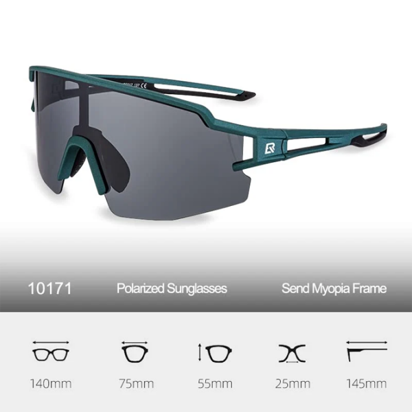 Ochelari de soare Rockbros Ultralight Polarised Sports Green Gray Green Gray photo 6