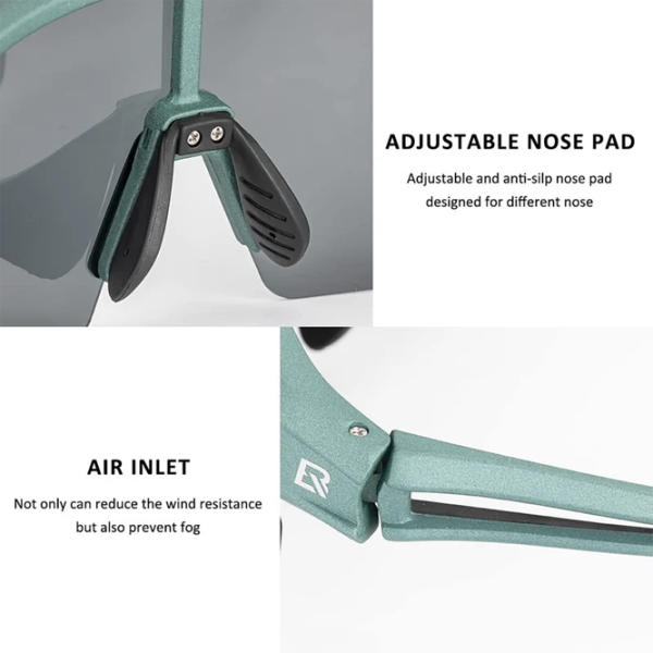 Ochelari de soare Rockbros Ultralight Polarised Sports Green Gray Green Gray photo 7