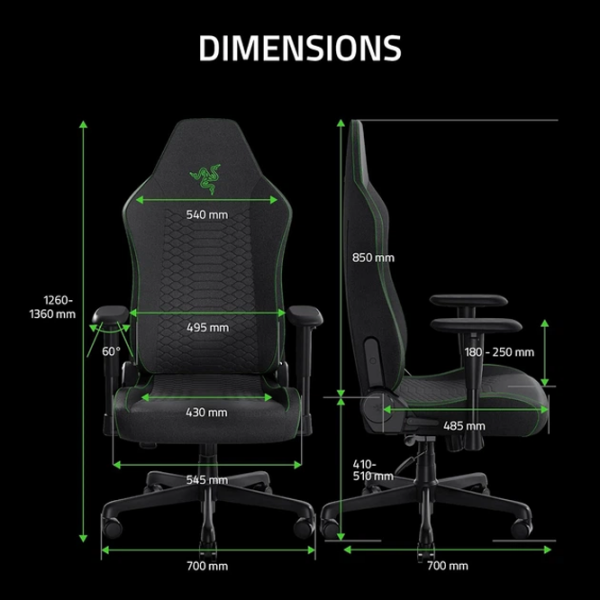 Scaun Gaming Razer Iskur V2 X Black Green  photo 9