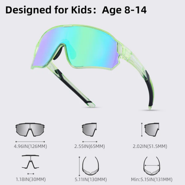Ochelari de soare Rockbros Kids Polarized Green Transparent Green Transparent photo 5