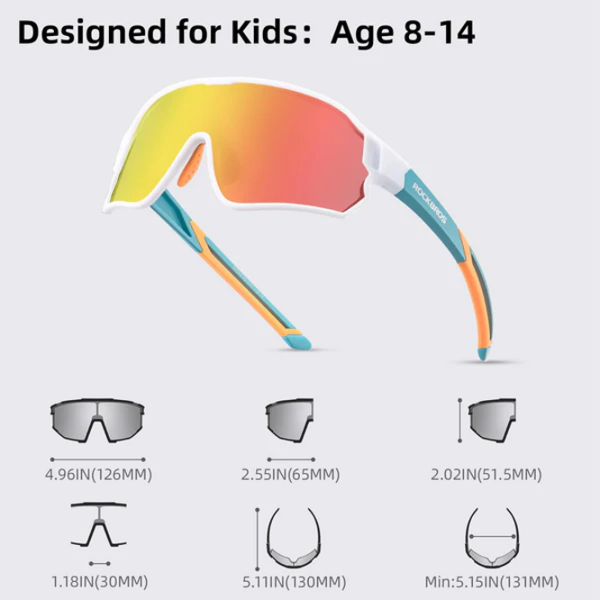 Солнечные очки Rockbros Kids Polarized Белый Разноцветный Белый Разноцветный photo 7